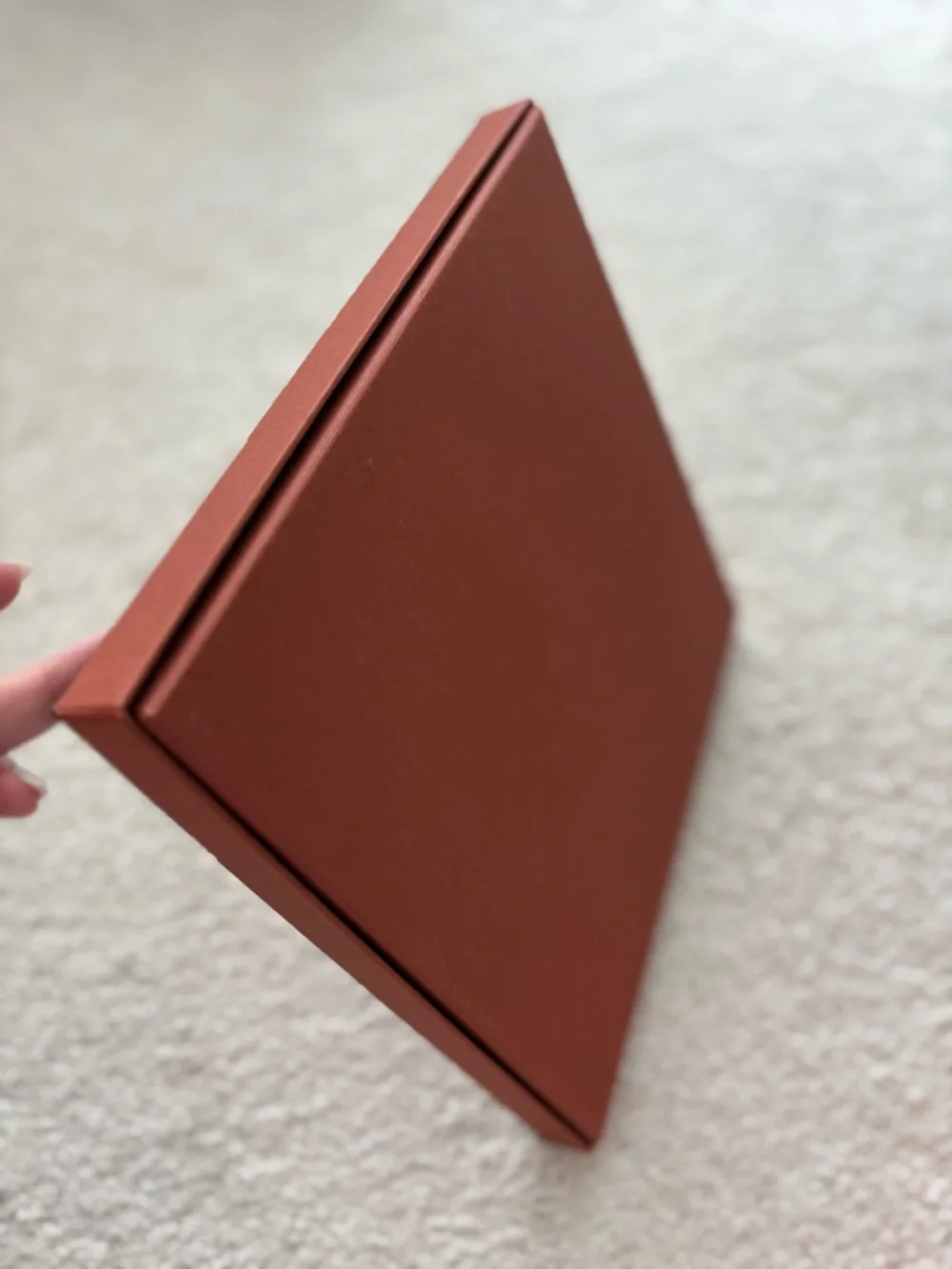 Loro Piana Rust Red Gift Box with Gold Logo
